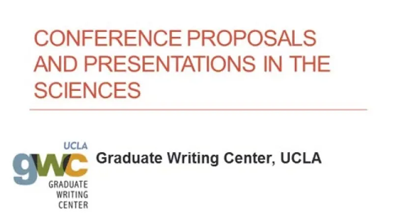 Conference Proposals and Presentations in the Sciences (2016)